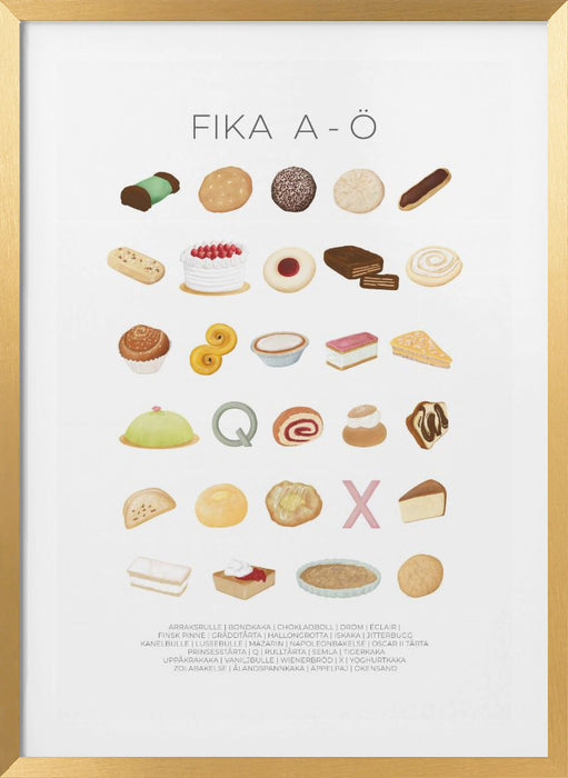 FIKA A-Ö Framed Art Modern Wall Decor