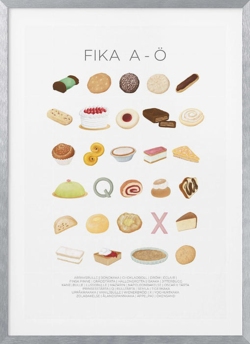 FIKA A-Ö Framed Art Modern Wall Decor