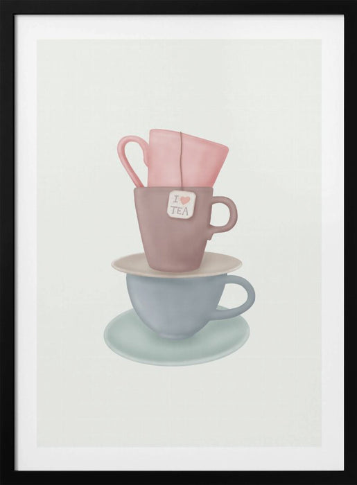 I Love TEA Framed Art Wall Decor