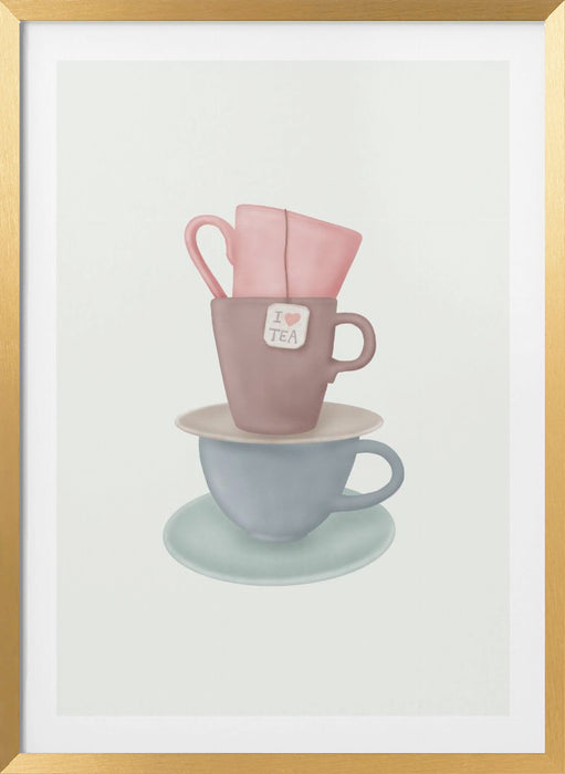 I Love TEA Framed Art Wall Decor