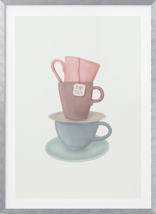 I Love TEA Framed Art Wall Decor