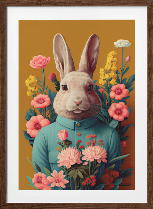 Mr Easter Bunny Framed Art Modern Wall Decor