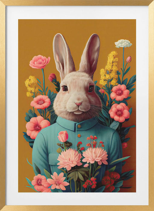 Mr Easter Bunny Framed Art Modern Wall Decor