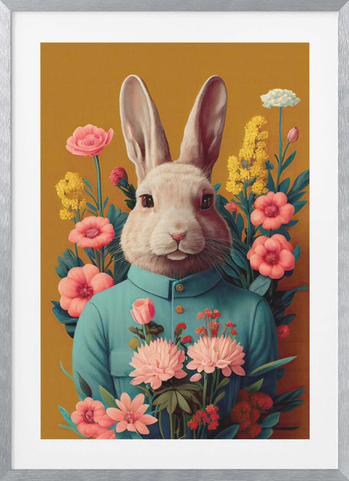 Mr Easter Bunny Framed Art Modern Wall Decor