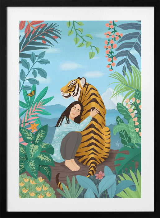 Tiger Framed Art Modern Wall Decor