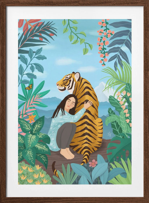 Tiger Framed Art Modern Wall Decor