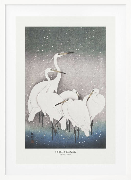 Group Of Egrets Framed Art Wall Decor