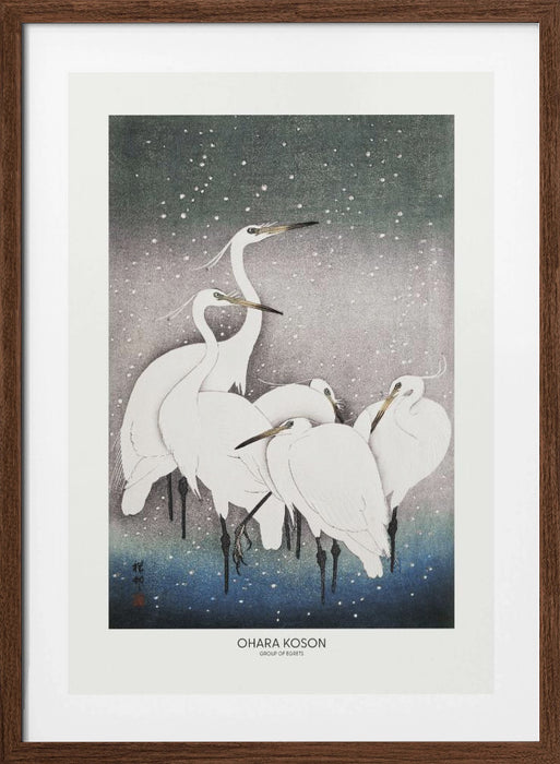 Group Of Egrets Framed Art Wall Decor