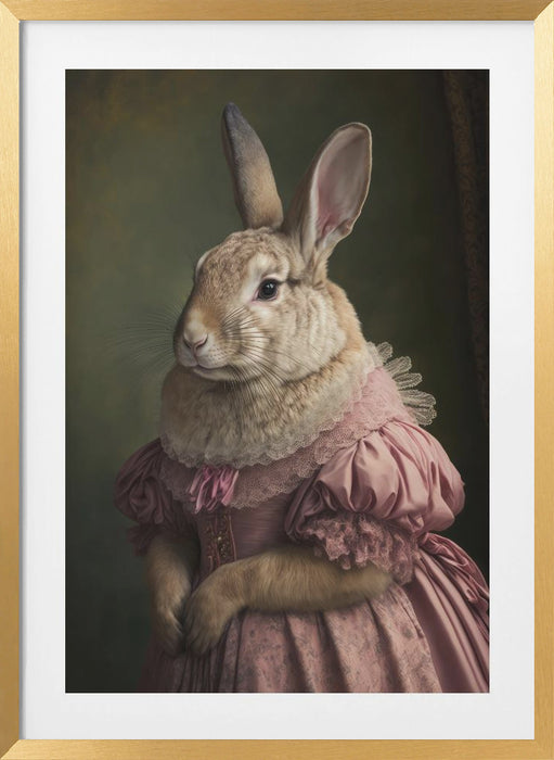 Mrs Bunny`s Daughter Framed Art Modern Wall Decor