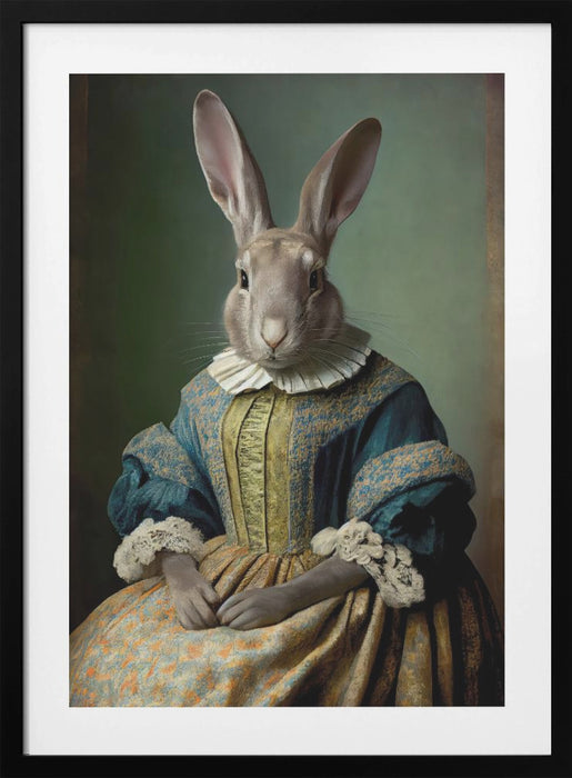 Mrs Bunny Framed Art Wall Decor