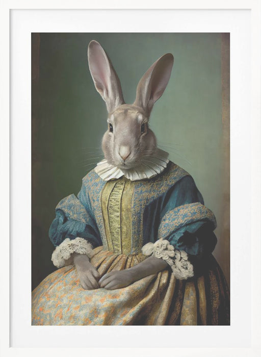 Mrs Bunny Framed Art Wall Decor