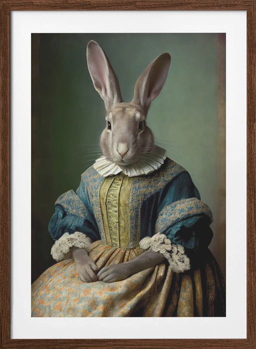 Mrs Bunny Framed Art Wall Decor