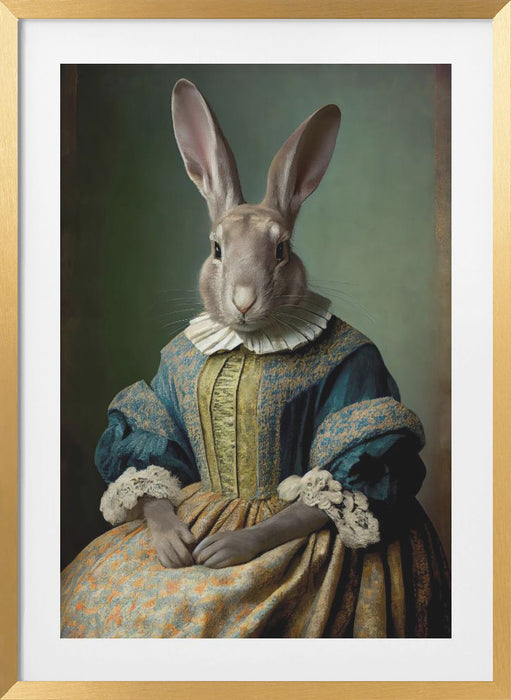 Mrs Bunny Framed Art Wall Decor