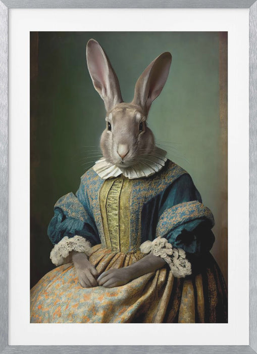 Mrs Bunny Framed Art Wall Decor