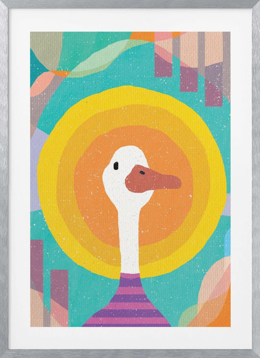 Duck in the Sun Framed Art Modern Wall Decor