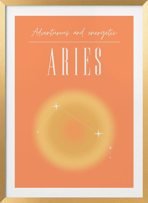 Aries Zodiac Print Art Framed Art Modern Wall Decor