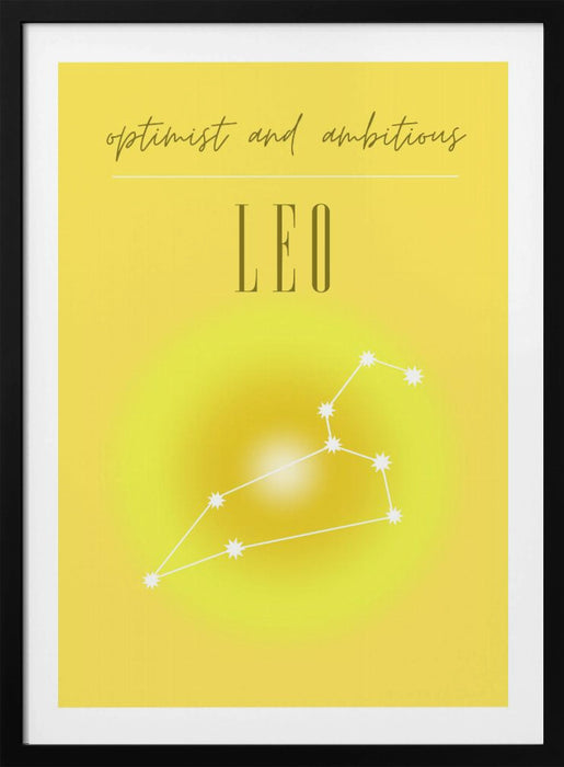 Leo Zodiac Print Art Framed Art Modern Wall Decor