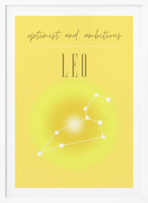 Leo Zodiac Print Art Framed Art Modern Wall Decor