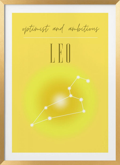 Leo Zodiac Print Art Framed Art Modern Wall Decor