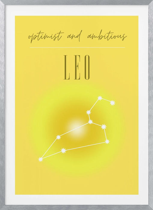 Leo Zodiac Print Art Framed Art Modern Wall Decor