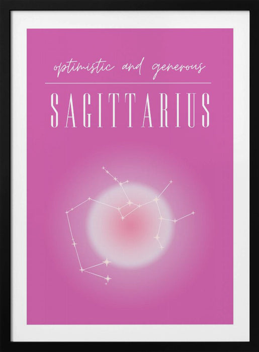 Sagittarius Zodiac Print Art Framed Art Modern Wall Decor