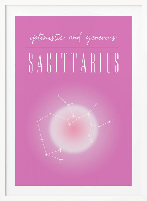 Sagittarius Zodiac Print Art Framed Art Modern Wall Decor