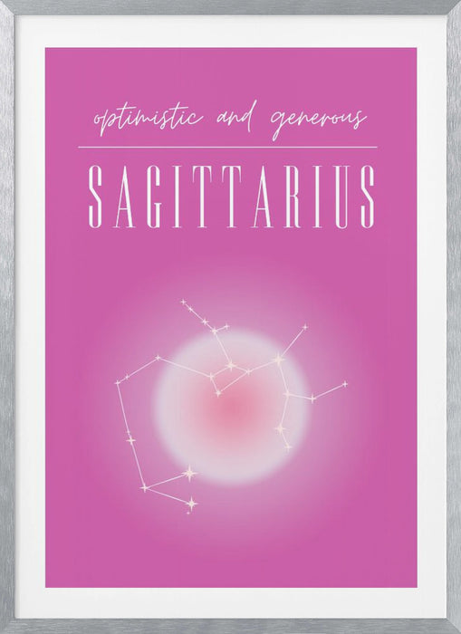 Sagittarius Zodiac Print Art Framed Art Modern Wall Decor