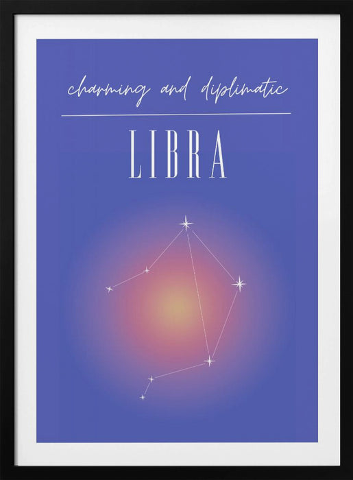 Libra Zodiac Print Art Framed Art Wall Decor