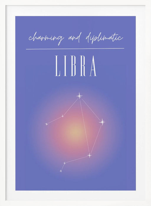 Libra Zodiac Print Art Framed Art Wall Decor