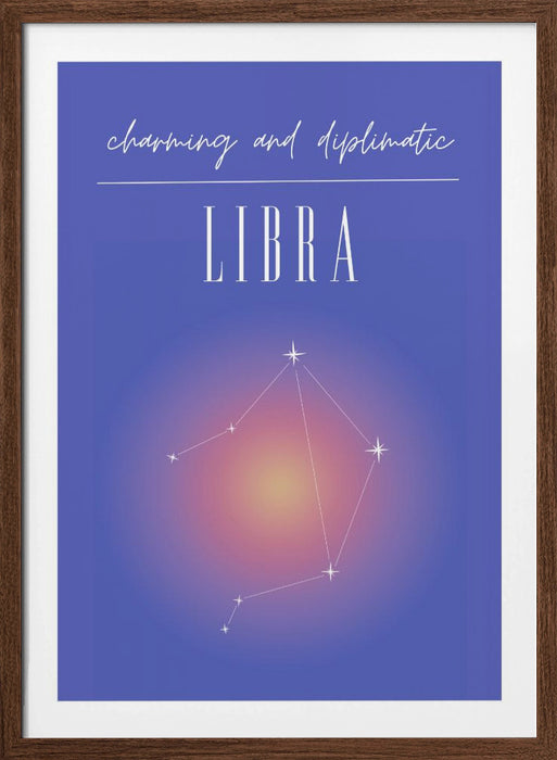 Libra Zodiac Print Art Framed Art Wall Decor