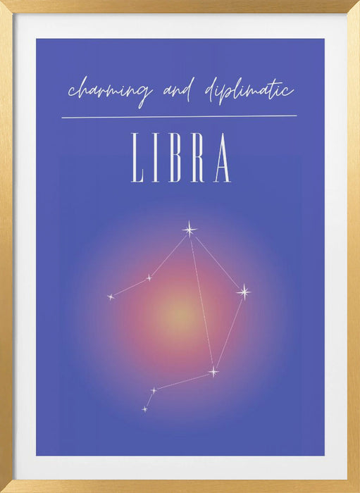 Libra Zodiac Print Art Framed Art Wall Decor