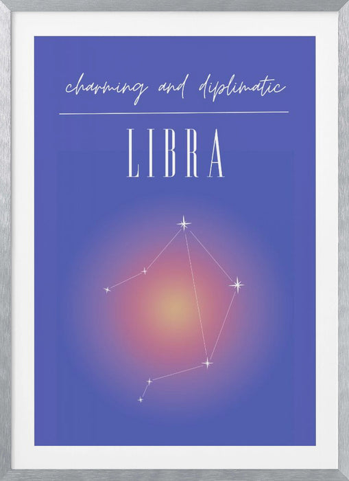 Libra Zodiac Print Art Framed Art Wall Decor