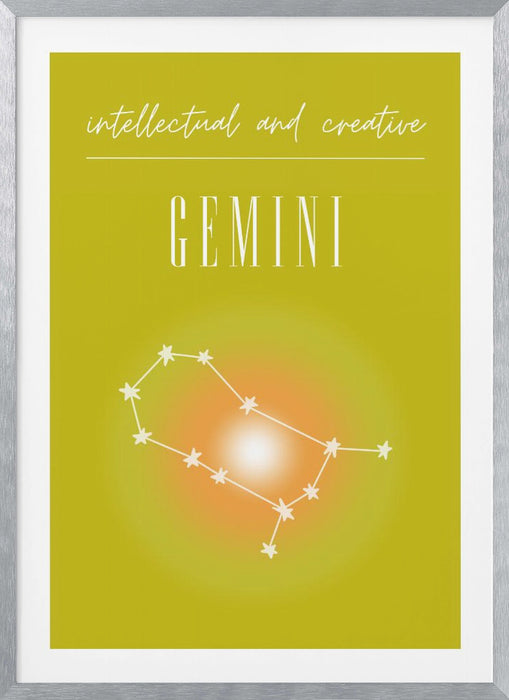 Gemini Zodiac Print Art Framed Art Modern Wall Decor