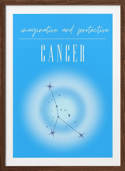 Cancer Zodiac Print Art Framed Art Modern Wall Decor