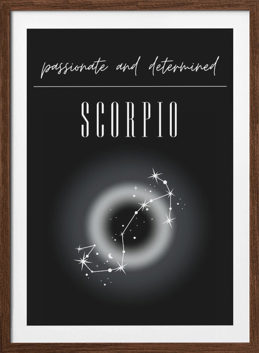 Scorpio Zodiac Print Art Framed Art Modern Wall Decor