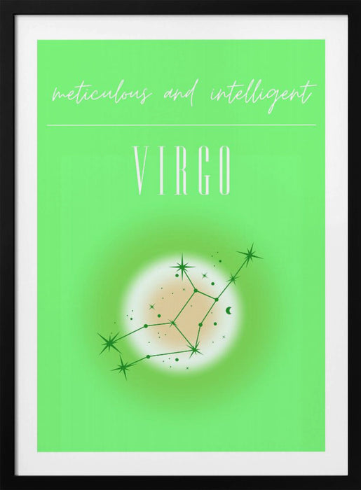 Virgo Zodiac Print Art Framed Art Modern Wall Decor