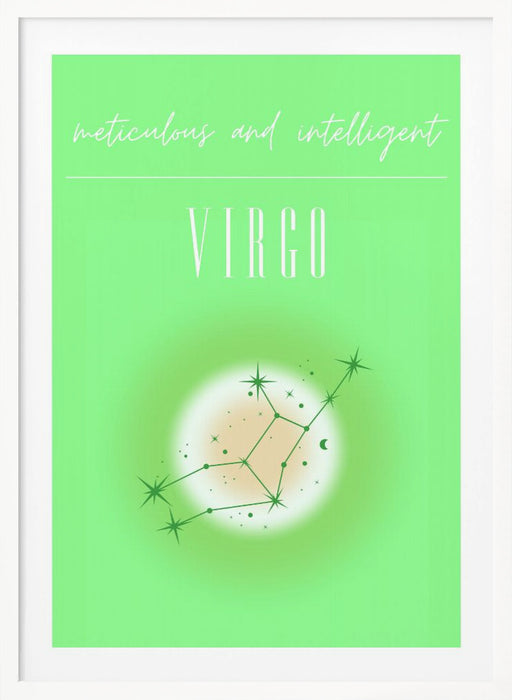 Virgo Zodiac Print Art Framed Art Modern Wall Decor