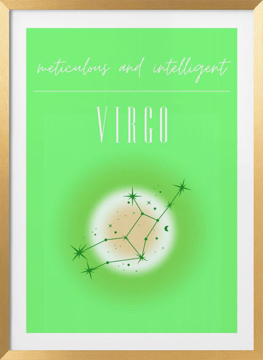 Virgo Zodiac Print Art Framed Art Modern Wall Decor