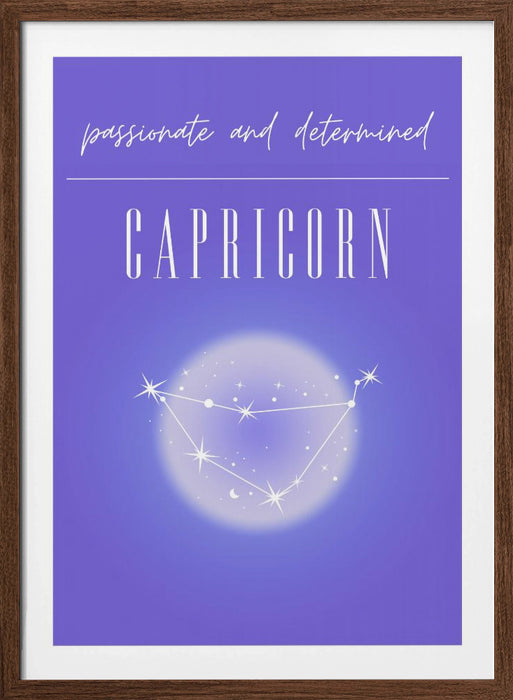 Capricorn Zodiac Print Art Framed Art Modern Wall Decor