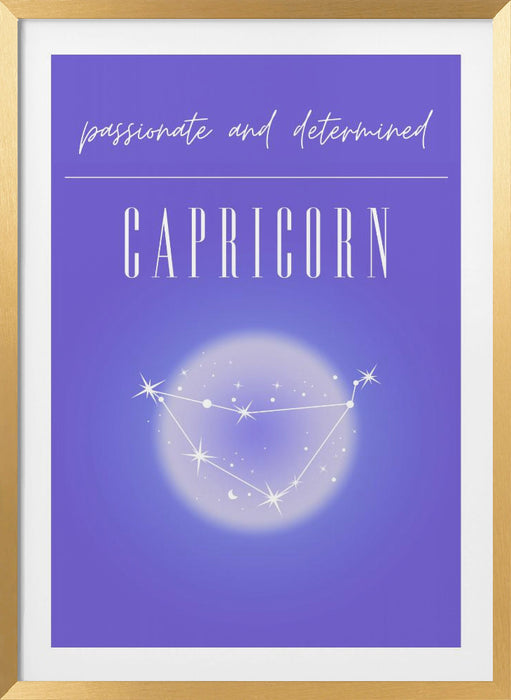 Capricorn Zodiac Print Art Framed Art Modern Wall Decor