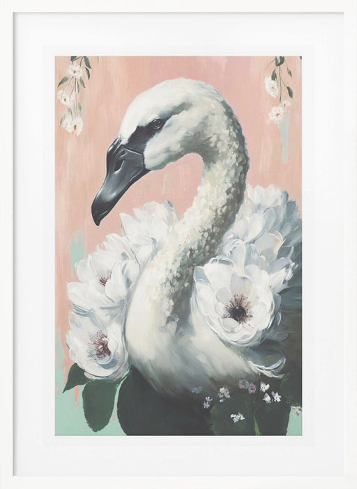 The Swan Framed Art Modern Wall Decor