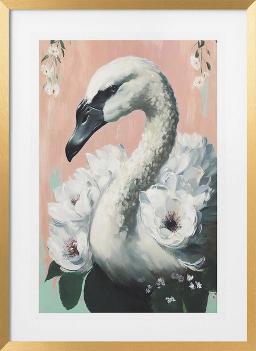 The Swan Framed Art Modern Wall Decor