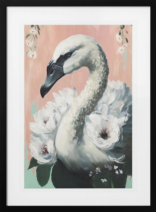 The Swan Framed Art Modern Wall Decor