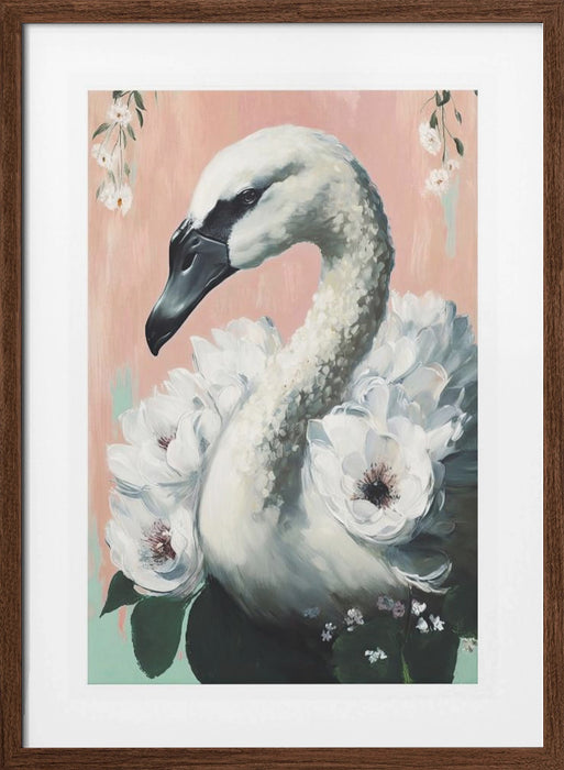 The Swan Framed Art Modern Wall Decor