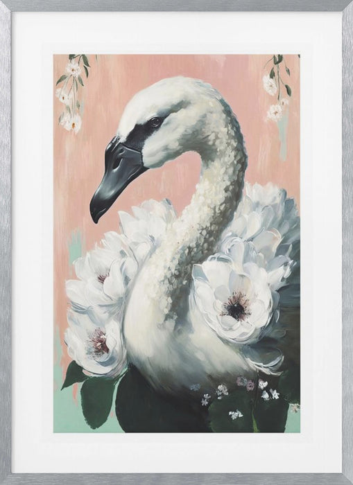 The Swan Framed Art Modern Wall Decor