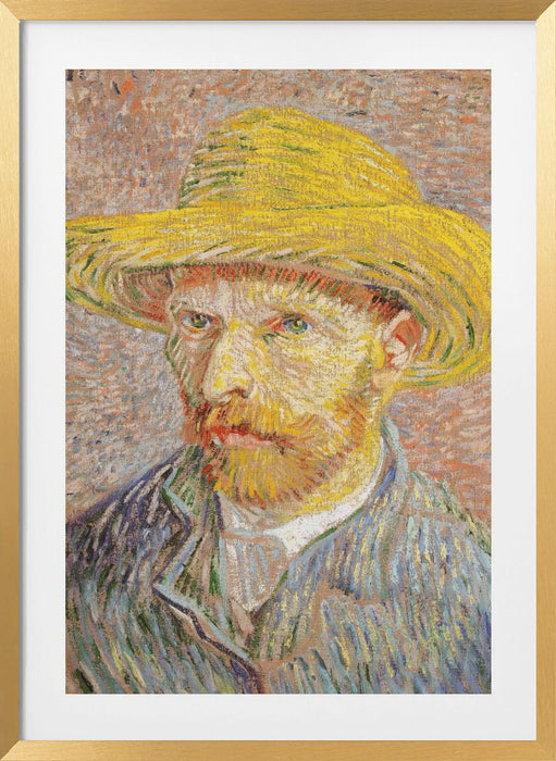 Self Portrait With Straw Hat Framed Art Wall Decor