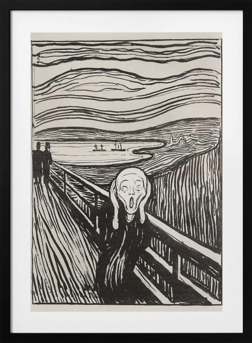 Skriet - The Scream - Mono Framed Art Wall Decor