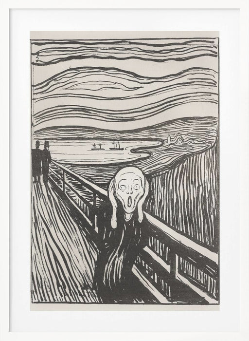 Skriet - The Scream - Mono Framed Art Wall Decor