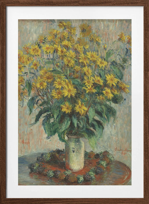 Jerusalem Artichoke Flowers Framed Art Wall Decor