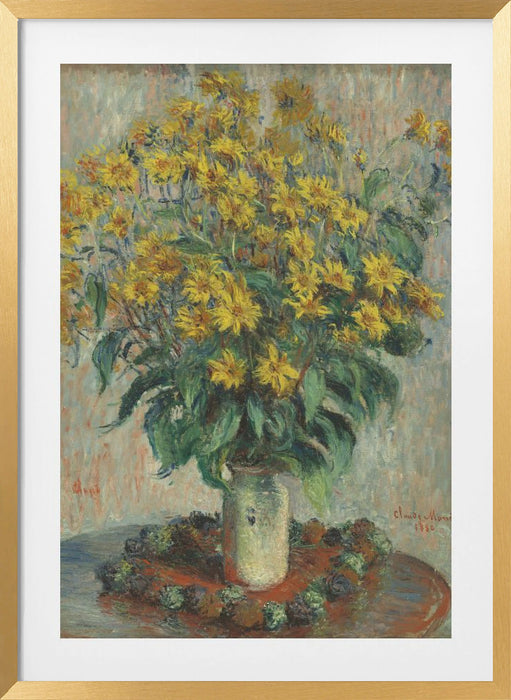 Jerusalem Artichoke Flowers Framed Art Wall Decor